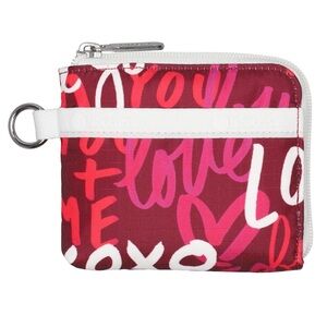 Red and Pink Love Print Coin Purse